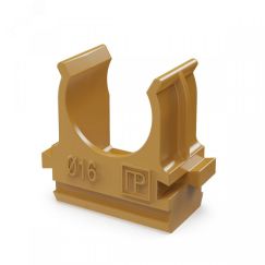 Крепеж-клипса для труб АБС-пластик бук д25 (100шт/1000шт уп/кор) Промрукав PR13.0047