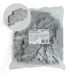 Торцевая заглушка для ЗНИ LD555 2,5 мм?  (JXB 2,5), серый LD563-1-25 STEKKER LD563-1-25 39989