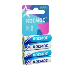 Батарейка R03 (ААА) 1.5V Zinc carbon 4BL в шринке КОСМОС KOCR034BL