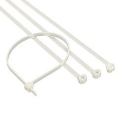 Хомут P6.6 с двойным замком, белый 3,6x200