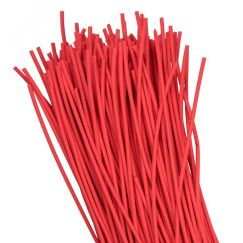 Трубка термоусаживаемая ТУТ нг 2/1 красная в отрезках по 1м PROxima EKF tut-2-r-1m