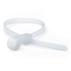 Хомут P6.6 с монтажным отверстием M5, белый, 4,8x200