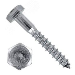 Шуруп DIN571 10х40 сантехнический шестигранная головка РФ B05001004035007
