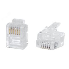 Коннектор телефонный RJ-12 Cabeus 6P6C