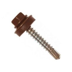 Саморез 4,8х35 кровельный сверло RAL8017          коричневый Daxmer (3000шт) Руфкомплект 316965