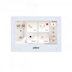 Видеодомофон IP сенсорный 7' цветной экран с разрешением 1024х600 черный Dahua DHI-VTH2621GW-P