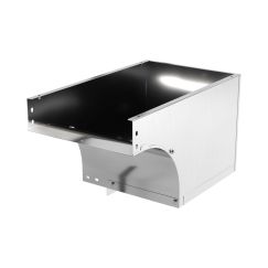 Угол CDSS 90 вертикальный внешний переходник левосторонний осн.450 H100, нержавеющая сталь AISI 304, в комплекте с крепежными элементами и соединительными пластинами, необходимыми для монтажа