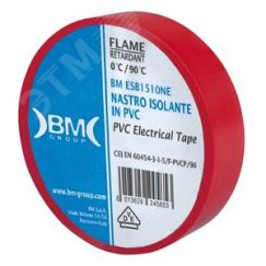 Изолента ПВХ 25 мм x 25 м, цвет красный BM Group BM-ESB2525RO