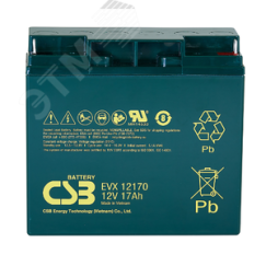 Аккумулятор EVX 12В 17Ач CSB CSB EVX12170