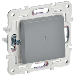 SKANDY Выключатель 1-клавишный с индикацией 10А SK-V07Gr серый IEK