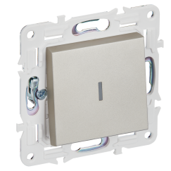 SKANDY Выключатель 1-клавишный с индикацией 10А SK-V07Sh шампань IEK
