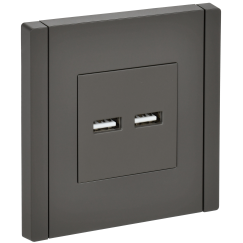 FORTE&PIANO Розетка USB A+A 3,1А FP349 серый IEK