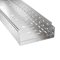 Лоток перфорированный 100х200х3000, толщ. 1,5мм, алюминий
