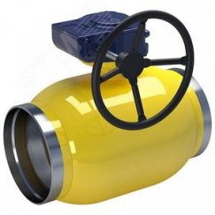 Кран шаровой стальной цельносварной приварной стандартнопроходной DN300/250 PN25 с редуктором для  газообразных сред LD КШ.Ц.П.Р.GAS.300.025.Н/П.02