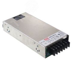 Блок питания AC-DC, 450Вт, вход 85...264В AC, 47...63Гц -120...370В DC, ККМ, выход 7.5В-0...60A, рег. вых 6.8...9В, доп. выход 5В-0...0.3А, изоляция 3 Mean well HRPG-450-7.5