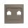 Валенсия лицевая панель розетки RJ-45 2-местная кашемир EKF ESK02-L-035-40