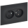 SKANDY Розетка 2-местная без заземления без защитных шторок для плоской вилки 10А SK-R03G стекло графит IEK