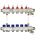 Коллекторная группа SSM-6RF set 6 контуров 1' x 3/4' с расходомерами и кронштейнами Ридан 088U0956R