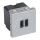 Розетка 2xUSB-C для зарядки - Программа Mosaic - 2 модуля - алюминий LEGRAND 079390
