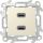 Коннектор 2хUSB, слоновая кость Simon 2411090-031