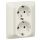 Galea Life Розетка двойная с заземлением со шторками pearl LEGRAND 771531