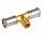 Тройник пресс 26x1/2'НРх26 переходной, латунь Henco 14P-260426