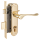 Замок врезной цилиндровый с ручками для деревянных дверей АЛЛЮР 127/1 GP латунь ПТК 1081
