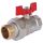 Кран шаровой с американкой 1 ВН/НР, ручка бабочка Rommer RBV-0005-0510225
