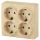 Розетка 4х2P+E Schuko со шторками, 16A-250В, ОУ, Эра Эксперт, сосна, 11-2211-11 ЭРА Б0020711