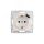 Vesna Розетка с/з+USB раз. жемч бел перл Lezard 742-3088-181