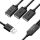 Хаб USB 2.0 на 3 порта, 1.2 м., гибкий, черный Greenconnect GCR-52356
