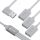 Хаб USB 2.0 на 3 порта, 0.35 м., гибкий, двусторонний угловой, белый Greenconnect GCR-53355