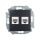 15 Розетка компьютерная двойная RJ45 кат.5е графит Simon 1591593-038