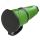 Розетка каб 16A/250V/2P+E/IP54 корпус зеленый, крышка и маркер черный PCE 2511-us