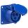 Розетка встраиваемая наклонная 32А/230V/1P+N+E/IP44 PCE 423-6