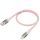 Кабель USB AM на Lightning, 1.7 м., розовый нейлон, быстрая зарядка Greenconnect GCR-52009