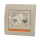 DERIY Розетка RJ45 х2 крем Lezard 702-0303-141