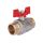Кран шаровой 1 НР/НР, ручка бабочка Rommer RBV-0007-0410225