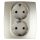Розетка 2X2P+E Schuko со шторками, 16A-250В, Эра12, шампань, 12-2104-04 ЭРА Б0014702