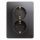 GLOSSA розетка двойная с заземлением в сборе графит SE (Systeme) GSL001324