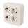 Розетка четырехместная квадратная с/з 250В 10А серия София слоновая кость STEKKER STEKKER MST16-14S-04 49509