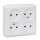ЭТЮД Розетка четырехместная наружная без заземления без шторок 16А 250B белая SE (Systeme) PA16-205B