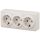 Розетка 3х2P+E Schuko со шторками, 16A-250В, ОУ, Эра Эксперт, сл.кость, 11-2209-02 ЭРА Б0020704