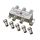 Делитель ТВ х 4 + 5шт. F BOX 5-1000 МГц Silver, REXANT 05-6103