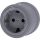 Розетка Лизетта с заземлением, пластик, цвет Титан Бирони B1-101-26