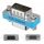 Адаптер переходник VGA 15M на VGA 15F, контакты никелированные Vention DDFB0