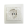 MIRA Розетка с заземлением бежевая Lezard 701-0303-122