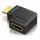 Адаптер переходник HDMI v2.0 19M на 19F, угол 90, контакты позолоченные Vention AIBB0