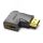 Адаптер переходник HDMI v2.0 19M на 19F, угол 90, контакты позолоченные Vention AIPB0