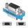 Адаптер переходник VGA 15 F на VGA 15 F, контакты никелированные Vention DDCI0